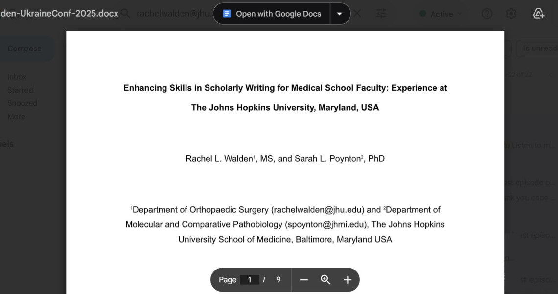 Collaboration with Johns Hopkins University (USA)
