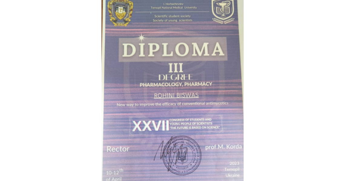 New scientific achievements of members of the scientific group of the Department of Microbiology, Virology and Immunology