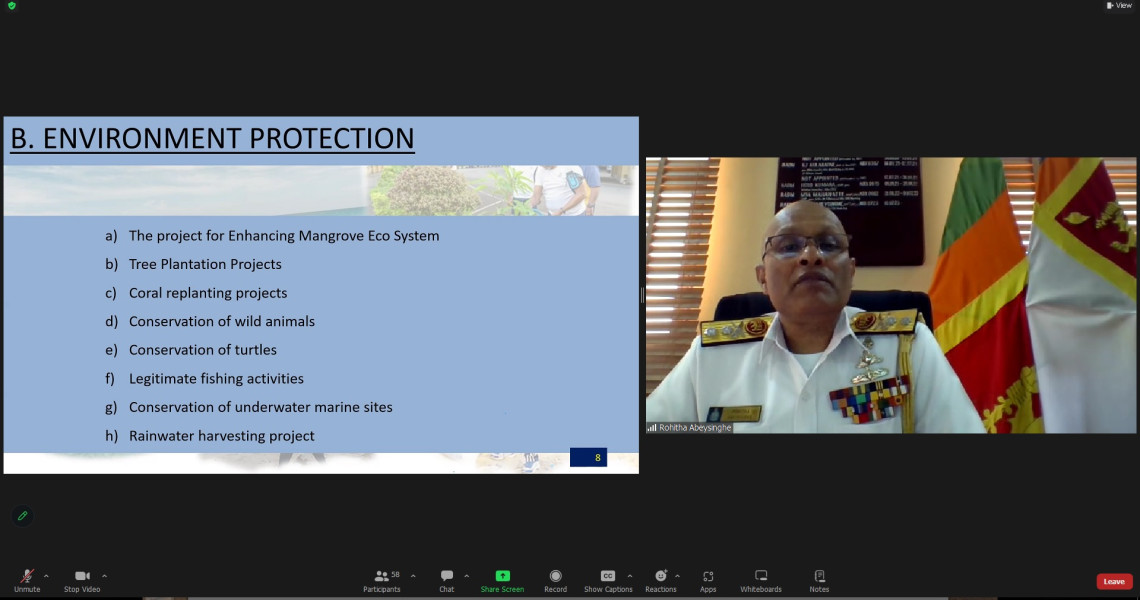 Online lecture "Green Orientation of Sri Lanka Navy"