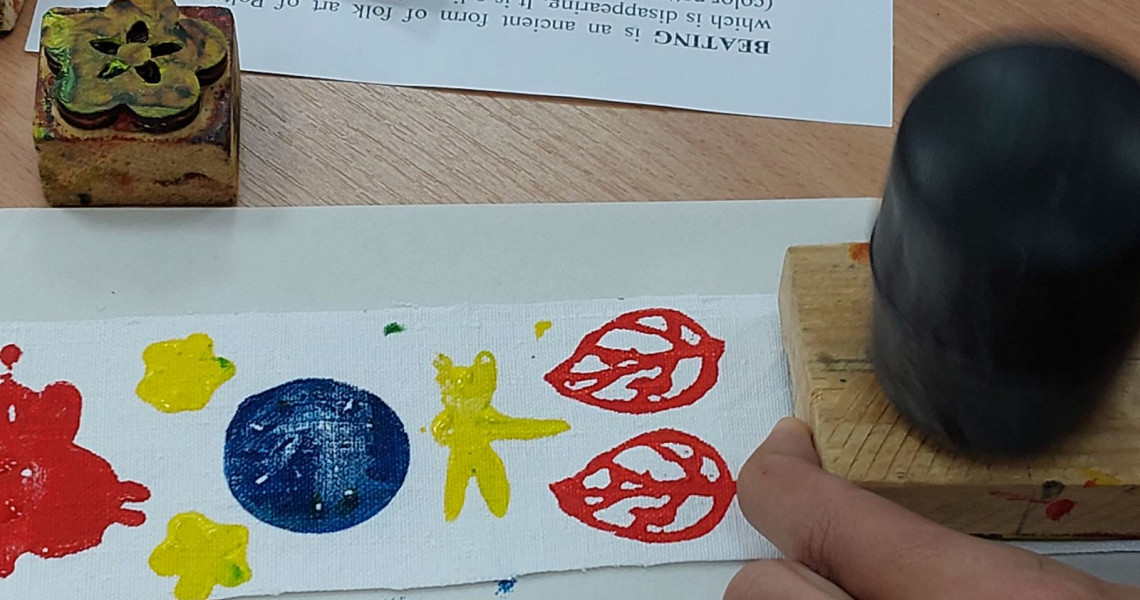 STUDENTS’ LEISURE: MASTER CLASS ON MAKING “VYBIIKA (STAMPING)”