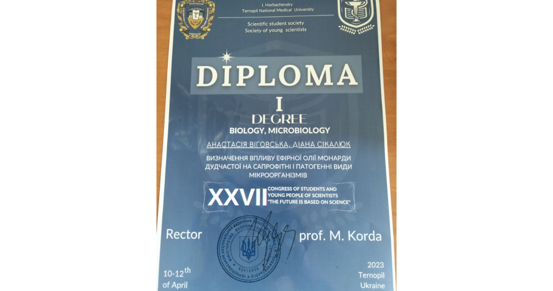 New scientific achievements of members of the scientific group of the Department of Microbiology, Virology and Immunology