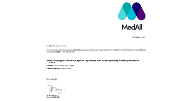 ORAL PRESENTATIONS OF UMSA STUDENTS AT MedALL INTERNATIONAL VIRTUAL MEDICAL CONFERENCE 2021